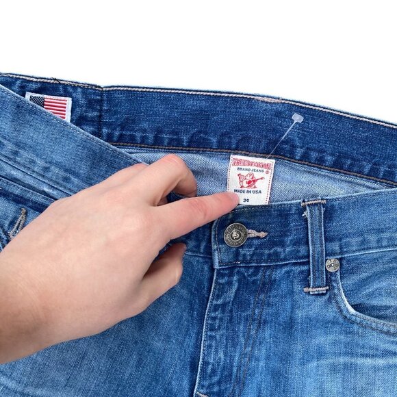 Vintage True Religion Jeans Size 34 RICKY Blue - Picture 4 of 7